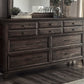Avenue 10-Drawer Dresser Weathered Burnished Brown SKU: 223033 coastmega