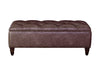 Avenue Upholstered Tufted Bench Weathered Burnished Brown SKU: 223036