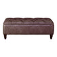 Avenue Upholstered Tufted Bench Weathered Burnished Brown SKU: 223036 coastmega