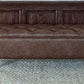 Avenue Upholstered Tufted Bench Weathered Burnished Brown SKU: 223036 coastmega