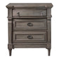 Alderwood 3-Drawer Nightstand French Grey SKU: 223122 coastmega