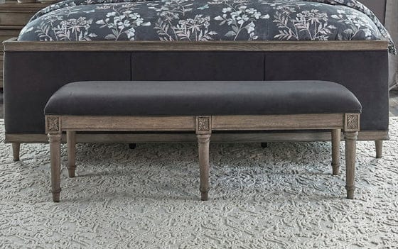 Alderwood Upholstered Bench French Grey SKU: 223126