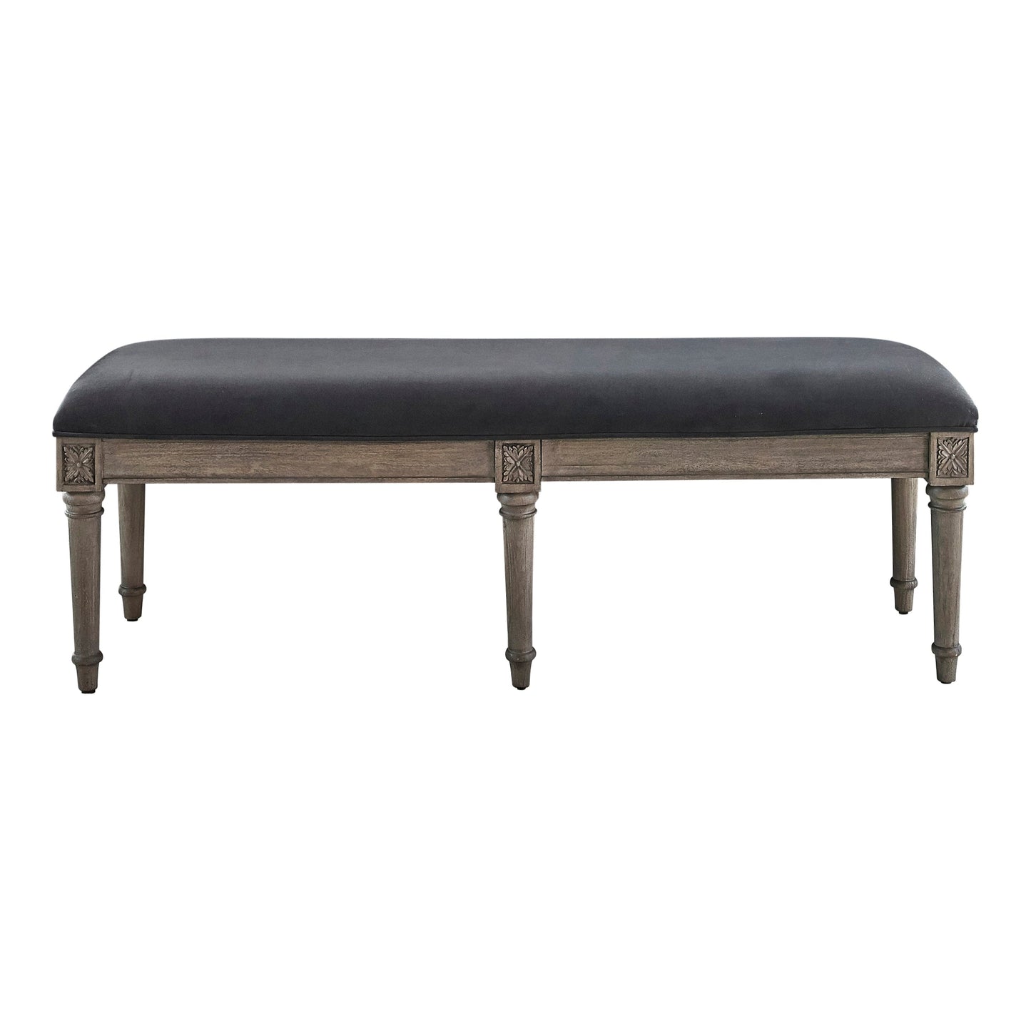 Alderwood Upholstered Bench French Grey SKU: 223126 coastmega