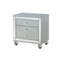 Gunnison 2-Drawer Nightstand Silver Metallic, Bring Modern Glam To A Classic Design With This Transitional Two-Drawer Nightstand, Dual USB Ports And Delicate Bun Feet Complete The Design Of This Exquisite Accent Piece. .  SKU: 223212 coastmega