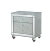 Gunnison 2-Drawer Nightstand Silver Metallic, Bring Modern Glam To A Classic Design With This Transitional Two-Drawer Nightstand, Dual USB Ports And Delicate Bun Feet Complete The Design Of This Exquisite Accent Piece. .  SKU: 223212