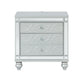 Gunnison 2-Drawer Nightstand Silver Metallic, Bring Modern Glam To A Classic Design With This Transitional Two-Drawer Nightstand, Dual USB Ports And Delicate Bun Feet Complete The Design Of This Exquisite Accent Piece. .  SKU: 223212 coastmega