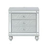 Gunnison 2-Drawer Nightstand Silver Metallic, Bring Modern Glam To A Classic Design With This Transitional Two-Drawer Nightstand, Dual USB Ports And Delicate Bun Feet Complete The Design Of This Exquisite Accent Piece. .  SKU: 223212