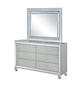 Gunnison 6-Drawer Dresser Silver Metallic, Give Your Home A Modern Glam Update To Classic Design With This Transitional Six-Drawer Dresser. It Features A Giltzy Design That Takes Center Stage In Any Modern Bedroom.  SKU: 223213 coastmega