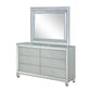 Gunnison 6-Drawer Dresser Silver Metallic, Give Your Home A Modern Glam Update To Classic Design With This Transitional Six-Drawer Dresser. It Features A Giltzy Design That Takes Center Stage In Any Modern Bedroom.  SKU: 223213 coastmega