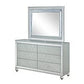 Gunnison 6-Drawer Dresser Silver Metallic, Give Your Home A Modern Glam Update To Classic Design With This Transitional Six-Drawer Dresser. It Features A Giltzy Design That Takes Center Stage In Any Modern Bedroom.  SKU: 223213 coastmega