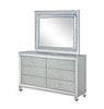 Gunnison 6-Drawer Dresser Silver Metallic, Give Your Home A Modern Glam Update To Classic Design With This Transitional Six-Drawer Dresser. It Features A Giltzy Design That Takes Center Stage In Any Modern Bedroom.  SKU: 223213