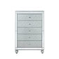 Gunnison 5-Drawer Chest Silver Metallic, Enhance Your Home With A Modern Glam Update To A Classic Design With This Transitional Five-Drawer Chest. Delicate Bun Feet Complete The Design Of This Exquisite Masterpiece.  SKU: 223215 coastmega