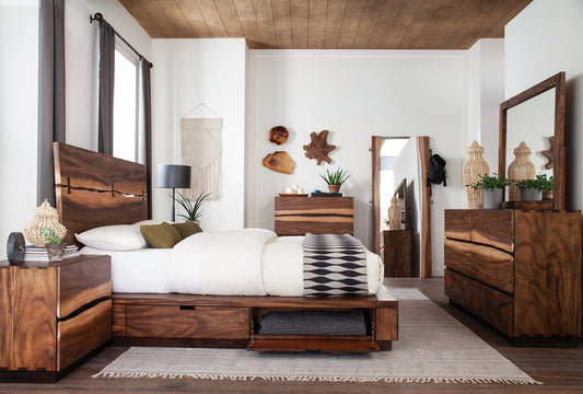 Winslow Storage Queen Bed Smokey Walnut And Coffee Bean Collection: Winslow SKU: 223250SQ coastmega