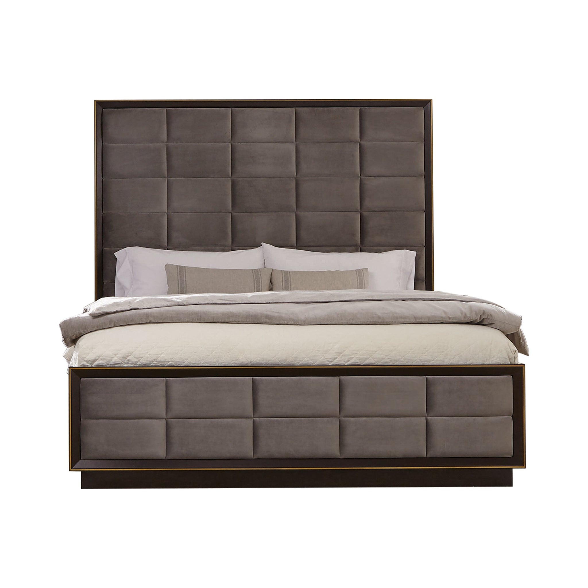 Durango California King Upholstered Bed Smoked Peppercorn And Grey Collection: Durango SKU: 223261KW