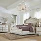 Antonella Upholstered Tufted Bed Ivory And Camel SKU: 223521KE coastmega