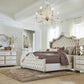 Antonella Upholstered Tufted Bed Ivory And Camel SKU: 223521KE coastmega