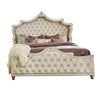 Antonella Upholstered Tufted Bed Ivory And Camel SKU: 223521KW