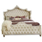 Antonella Upholstered Tufted Bed Ivory And Camel SKU: 223521KW coastmega
