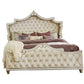 Antonella Upholstered Tufted Bed Ivory And Camel SKU: 223521KW coastmega