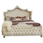 Antonella Upholstered Tufted Bed Ivory And Camel SKU: 223521Q coastmega