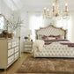 Antonella Upholstered Tufted Bed Ivory And Camel SKU: 223521Q coastmega