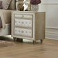 Antonella 3-Drawer Upholstered Nightstand Ivory And Camel SKU: 223522 coastmega