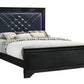 Penelope Queen Bed With LED Lighting Black And Midnight Star, Every Bedroom Instantly Becomes More Alluring With This LED Light-Up Bed, This Piece Is Supported On Bracket Style Feet And Made From Quality Asian Hardwood.  SKU: 223571Q coastmega