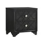 Penelope 2-Drawer Nightstand Black, You Will Love This Two-Drawer Dresser With Incredible Aesthetic Appeal, Easily Open On Metal Glides, This Nightstand Is A Standout Piece In Your Sleeping Spa. SKU: 223572 coastmega