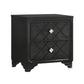Penelope 2-Drawer Nightstand Black, You Will Love This Two-Drawer Dresser With Incredible Aesthetic Appeal, Easily Open On Metal Glides, This Nightstand Is A Standout Piece In Your Sleeping Spa. SKU: 223572 coastmega
