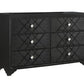 Penelope 6-Drawer Dresser Black, Glitz And Glam Will Overtake Your Sleeping Space With This Incredible Black Dresser, A spacious Tabletop Brings Plenty Of Space To Display Items. SKU: 223573 coastmega