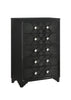 Penelope 5-Drawer Chest Black, Choose This Five-Drawer Chest For It's Exceptional Design And Storage Options, Enjoy The Stylish Diamond Shaped Hardware For An Extra Touch Of Sparkle. SKU: 223575