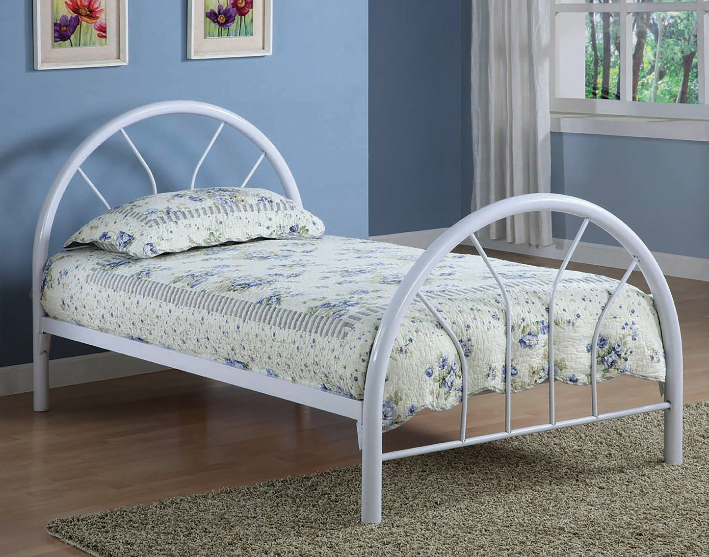 Marjorie Twin Bed White - 2389W A-Z Store Nadia
