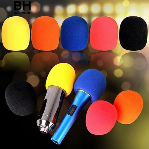 BK MULTI-COLOURED MIC SPONGES  Microphone Windsreen Cover - 2.9 x2.3 inches with Caliber Size is 1.4 inchess, compatible with most standard handheld microphones in market-49BWS1A Hannah's Variety Store