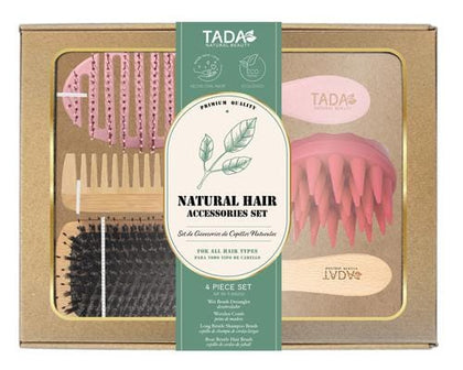 TADA Natural Beauty Hair Accessories Set 4 Pieces  This hair accessories set provides completion of hair tools that you need for washing-443515