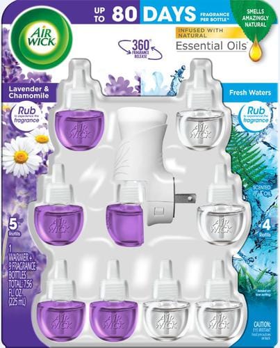 Air Wick Scented Oil 1 Warmer + 9 Refills Air Wick aromatic oils provide a warm, consistent and long-lasting fragrance, bringing more life to your world-442142-0062338026299