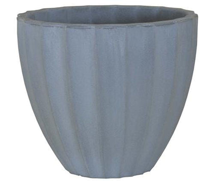 DGP Pot Scalloped Light Gray 13 inch x 11.38 inch Pot DGP Scalloped brings an elegant style to your garden with the vintage style of wavy design-Pot DGP Scalloped brings an elegant style to your garden with the vintage style of wavy design-443854