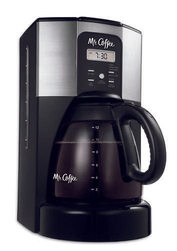 Mr. Coffeemaker 12 cups - This modern coffee maker brews up to 12 cups of coffee in 10 minutes.  Pause 'n Serve option, you have up to 30 seconds to pour a cup of coffee while the brewer is still brewing - 9244-0072179234746 Hannah's Variety Store