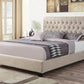 Chloe Tufted Upholstered Eastern King Bed Oatmeal - 300007KE A-Z Store Nadia