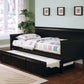 Twin Day Bed With Trundle Black - 300036BLK A-Z Store Nadia
