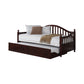 Arched Back Twin Daybed With Trundle Cappuccino - 300090 A-Z Store Nadia