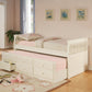 Twin Captain’s Bed With Storage Trundle White - 300107 A-Z Store Nadia