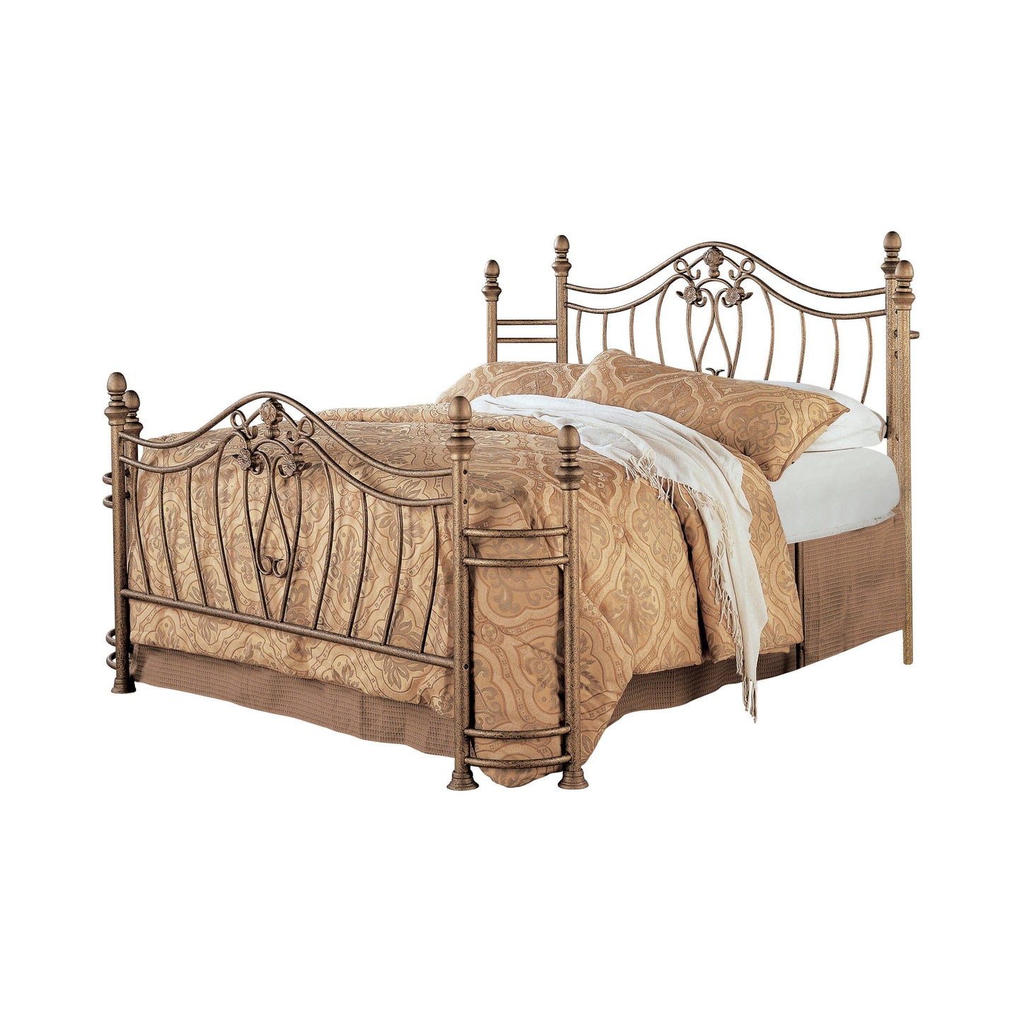 Sydney Eastern King Bed Antique Brushed Gold - 300171KE A-Z Store Nadia