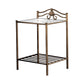 Sydney 2-Shlef Nightstand Antique Brushed Gold - 300172 A-Z Store Nadia