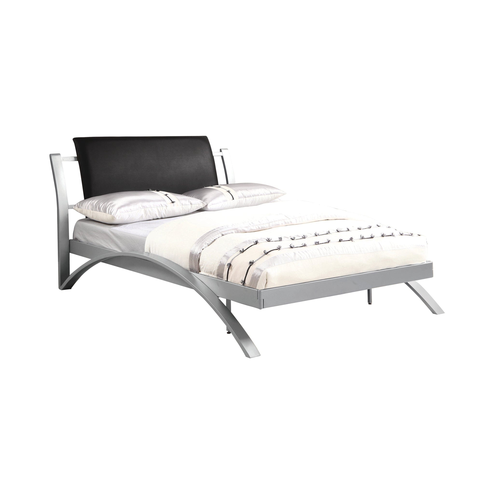 Leclair Full Metal Bed Black And Silver - 300200F