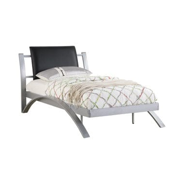 Leclair Twin Metal Bed Black And Silver - 300200T A-Z Store Nadia