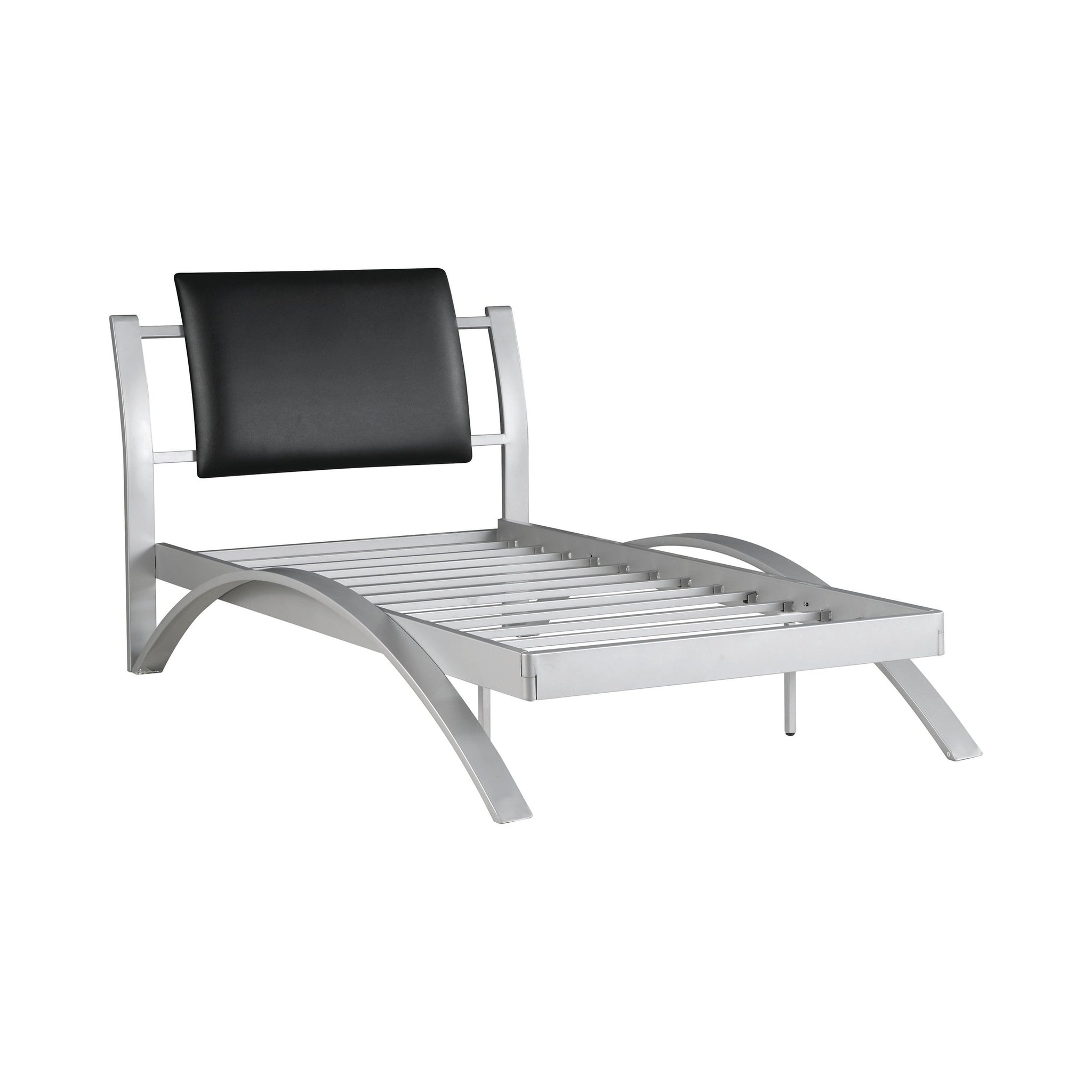 Leclair Twin Metal Bed Black And Silver - 300200T