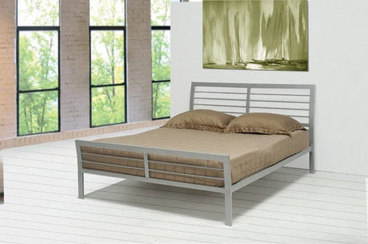 Cooper Queen Metal Bed Silver - 300201Q A-Z Store Nadia