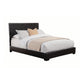 Conner California King Upholstered Panel Bed Black - 300260KW A-Z Store Nadia
