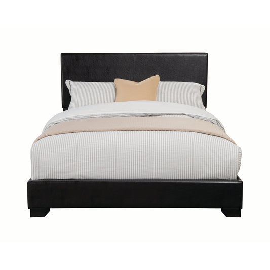 Conner Eastern King Upholstered Panel Bed Black - 300260KE A-Z Store Nadia