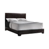 Conner Twin Upholstered Panel Bed Dark Brown - 300261T